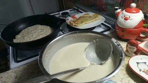 БЛИНЫ  с  КАРТОФЕЛЕМ  и  ПРИПЁКОМ