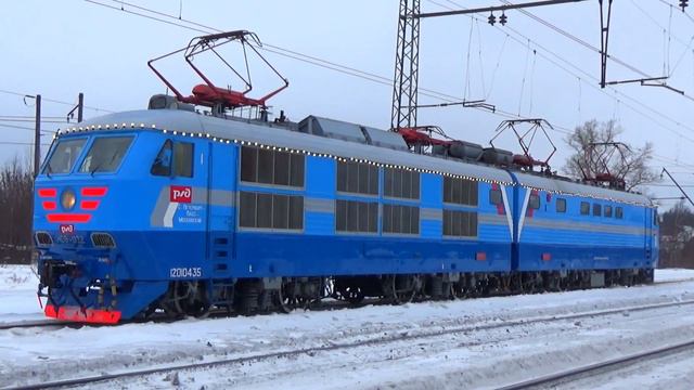 "ЭКСКЛЮЗИВ 2023!" Электровоз ЧС6-022 в оригинальном окрасе поезда "АВРОРА" на станции Александров 1