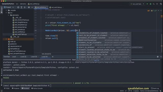 Synchronisation | selenium waits in python | create your own WebDriverWait condition