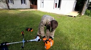 Мощная бензиновая мотокоса  // Презентация STIHL // Мотокоса FS 55