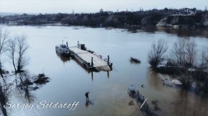 Затопление дороги к станице Трехостровская Волгоградская область 2023