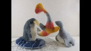 Пингвин и Ко -  тенсегрити в войлоке. Авторская находка - аналогов нет!