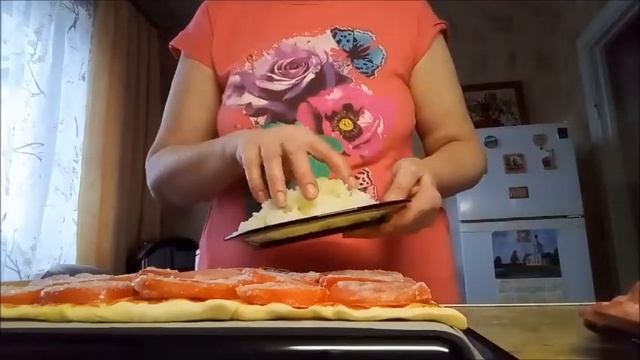 Пицца из слоеного теста. смотреть онлайн