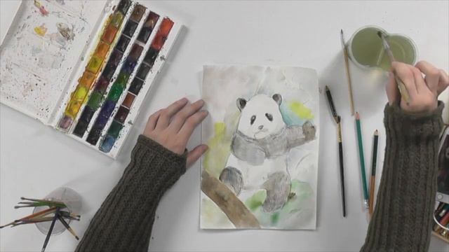 рисуем забавную панду 2 часть смотреть онлайн