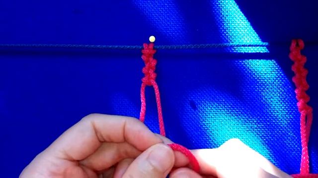 Цепочка из простых петельных узелков макраме. Уроки макраме