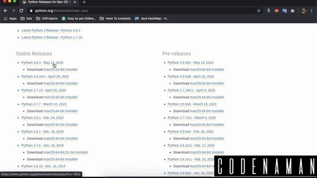 Python in hindi | Python installation in Mac os | codenaman