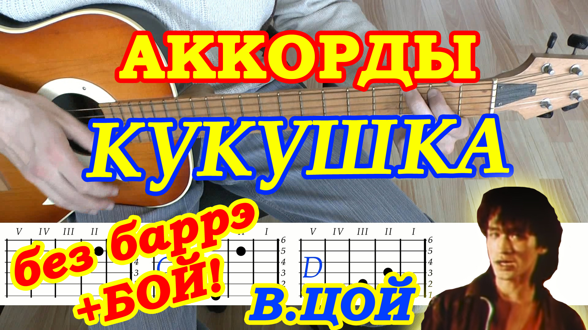 Кукушка Аккорды ? Цой Кино ♪ Разбор песни на гитаре ♫ Гитарный Бой для начинающих