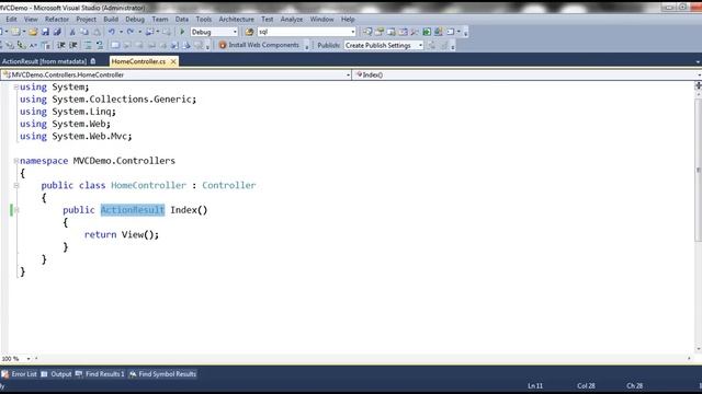Part 78 Different types of ActionResult in asp net mvc смотреть онлайн