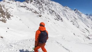 Спуск в Терскольское ущелье. Эльбрус. 2021 Март.