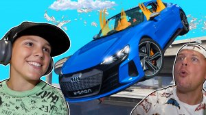 Прыжки Сожгли Audi E-TRON GT в GTA 5