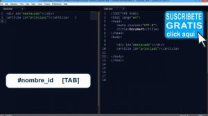 SublimeText + Emmet - 07 Selector id @JoseCodFacilito