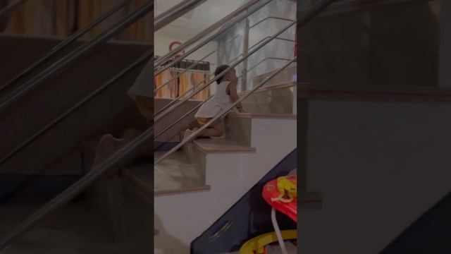 Baby Climbing Stairs for the First Time |  #dwija