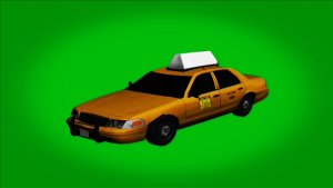 Автомобиль Такси green screen футаж, хромакей анимация автомобиля на зелёном фоне.