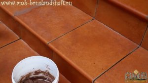 Эпоксидная затирка клинкерной  плитки на ступенях
