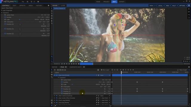 3D анимация фотографии в программе HitFilm. Часть 3. 3D animation of photos in the HitFilm. Part 3.