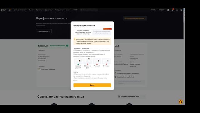 Как правильно пройти верификацию на бирже BYBIT (БАЙБИТ) Новичку смотреть онлайн