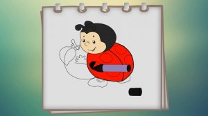 Рисуем божью коровку и раскрашиваем. .Учим насекомых.Учим новые слова Развивающие мультики.