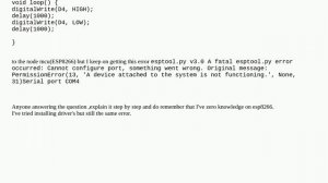 PermissionError(13, 'A device attached to the system is not functioning.', None, 31)Serial port COM