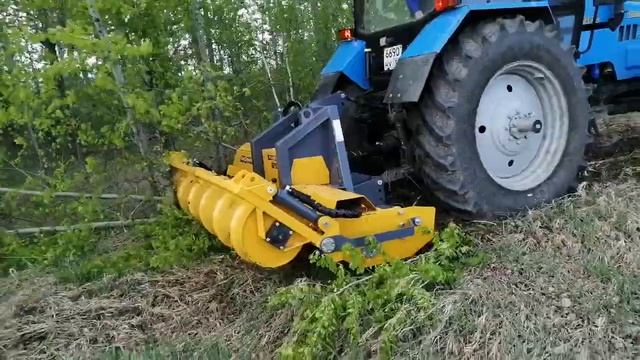 МТЗ-1221 и ФИНСКИЙ РОТОВАТОР MERICRUSHER MJ-2.3ST. ВВОД ЗЕМЕЛЬ в ОБОРОТ, ЗАГЛУБЛЕНИЕ 20 см