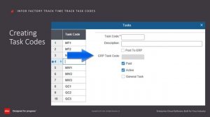 Time Track Task Code Setup