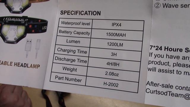 Real-Life Review of Curtsod Rechargeable Headlamp 1200 Lumen and Battery Life Test H-2002 Motion смотреть онлайн