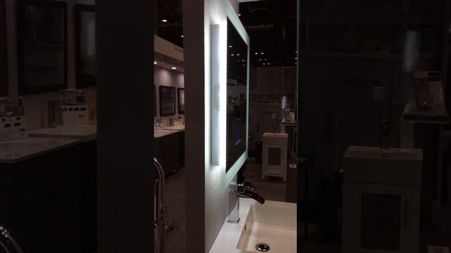 MTD Vanities at KBIS 2017 - Encore LED Bathroom Mirror and Maui 24" LED Bathroom Vanity