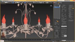 Vray материалы 3d max - Назначаем материалы на люстру