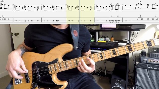 Queens of the Stone Age - I Sat By The Ocean // BASS COVER + PLAY-ALONG TABS смотреть онлайн