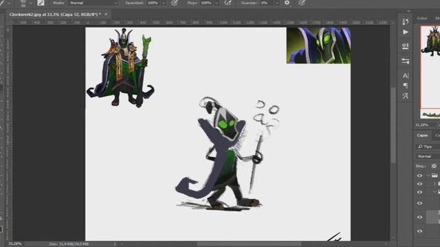 Rubick - Ilustración en Photoshop (Dota 2) смотреть онлайн