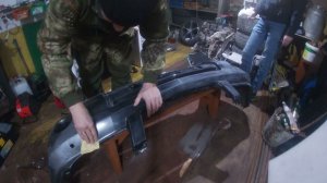 Ниссан Х-Трейл Т30 Колхозный покрас бампера