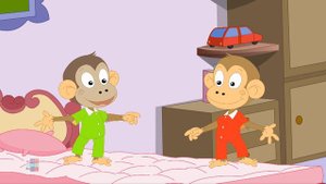 пять маленьких обезьян | прыгать на кровати | Five Little Monkeys | Oh My Genius Russia