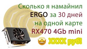 Итоги майнинга ERGO за 25 дней. Что делать дальше?