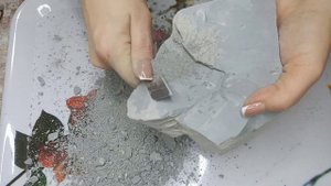 Чистим глину "ГОЛУБАЯ УЗБЕЧКА" ♥️?? Clay Blue. #asmr  #clay  #глина #асмрвидео