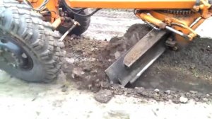 Работаем Грейдером по планировке откосов дороги
