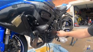 Замена антифриза на мотоцикле - охлаждающая жидкость -  промывка системы охлаждения