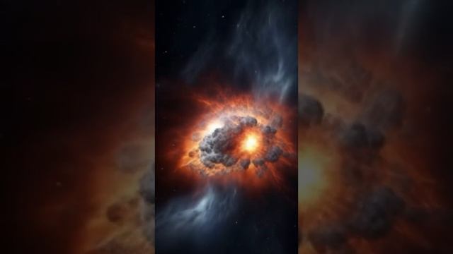 Столкновение галактик #космос#галактика#звезды #столкновение #ии #нейросеть смотреть онлайн