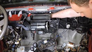 Установка печки Nissan Terrano 2.7