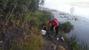 Рыбалка оз. Притворное, старое русло Суры,  Ульяновская обл., и  ведро карасей на удочку!