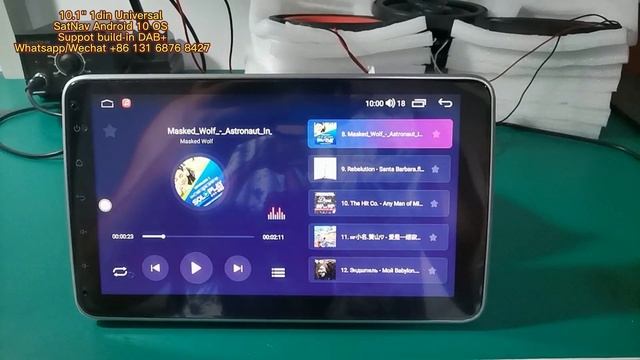 10 1 universal adjustable screen Car SatNav Android 10 OS build in DAB+ смотреть онлайн