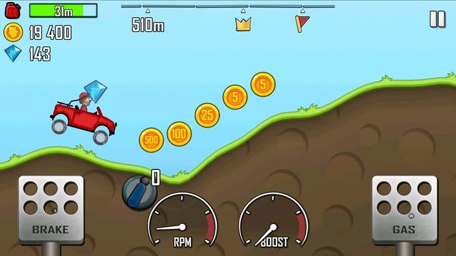 Hill Climb Racing подучили Билла водить машину, сделали крутые улучшения и доехали до 800 метров! смотреть онлайн
