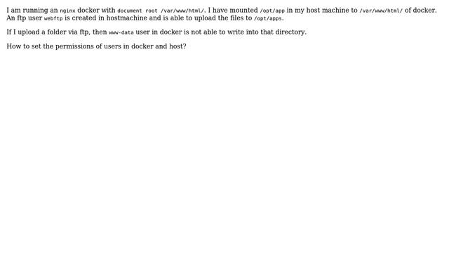 Unix & Linux: Docker mounted directory and permission смотреть онлайн