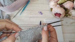 Варежки "Зимние узоры". С анатомическим пальцем. На круговых спицах. Подробный мастер-класс.