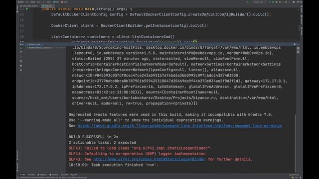 [Java] Docker API