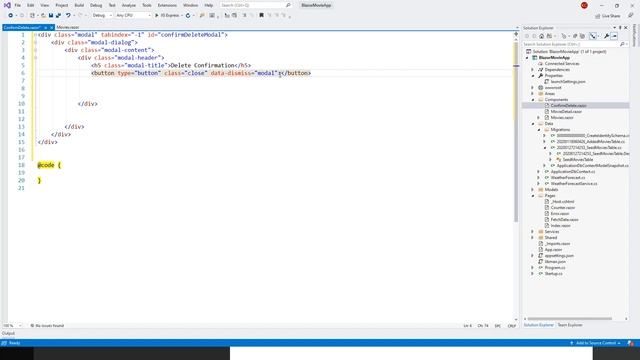 ASP.NET Core 3.1 Blazor CRUD Application - Creating the Confirm Delete Modal смотреть онлайн
