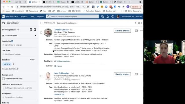 Тактика сорсинга в LinkedIn для вакансии DevOps Engineer. Евгения Филипович в People First Club