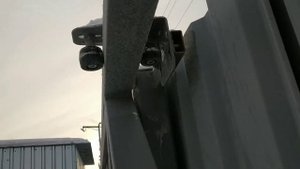 Откатные ворота Якселя. Первые испытания зимой.