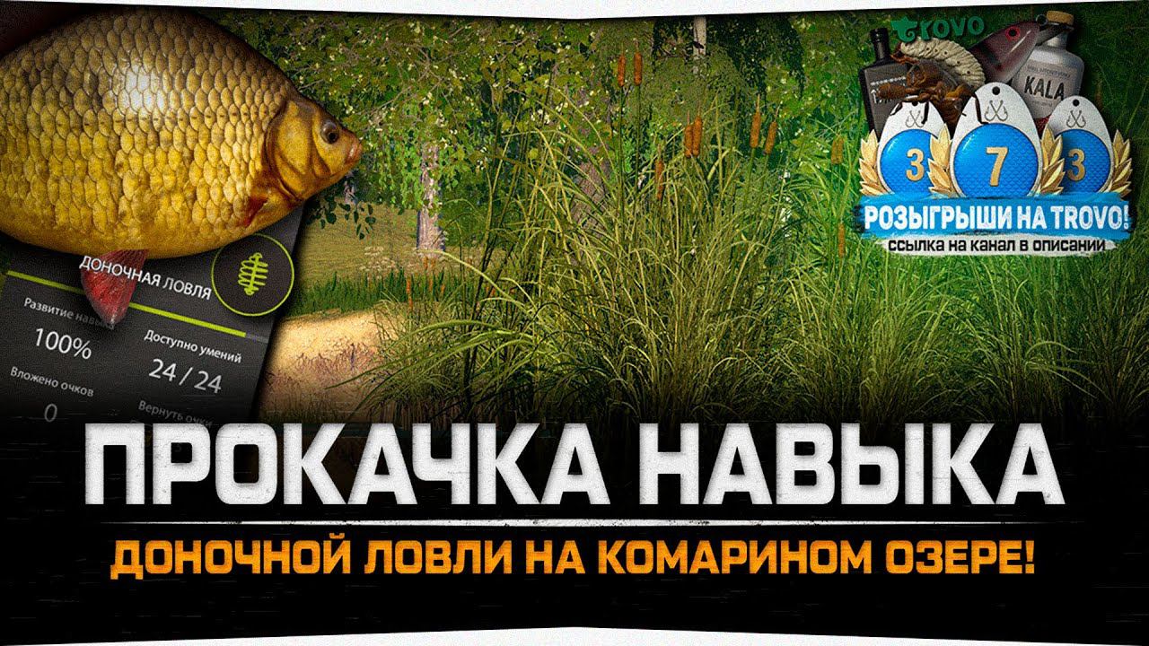 Прокачка навыка доночной ловли • Комариное озеро • Русская Рыбалка 4