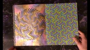 Обзор на мою законченную раскраску / «Арт-раскраска оптические иллюзии»