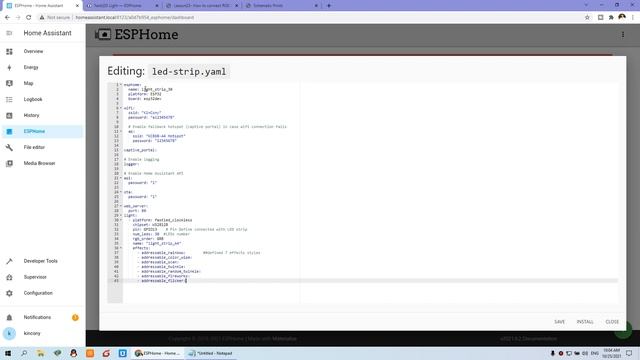 Lesson23-  How to use LED strip for home assistant by ESPhome