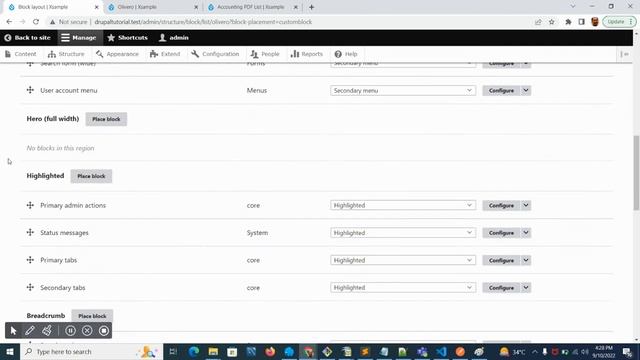 Drupal9: Understanding Drupal's Regions, Blocks with Views